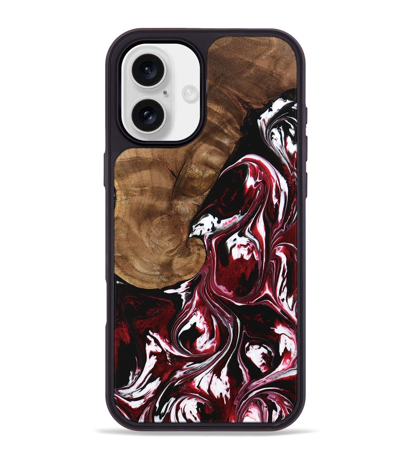 iPhone 16 Plus Wood Phone Case - Erik (Red, 742274)