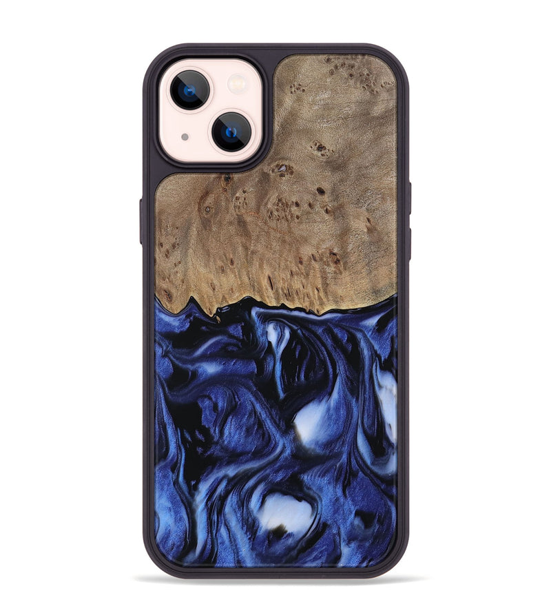 iPhone 14 Plus Wood Phone Case - Lindsy (Blue, 742276)