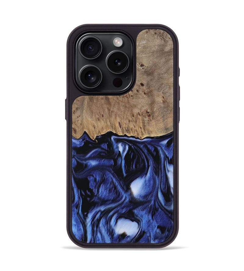 iPhone 15 Pro Wood Phone Case - Lindsy (Blue, 742276)