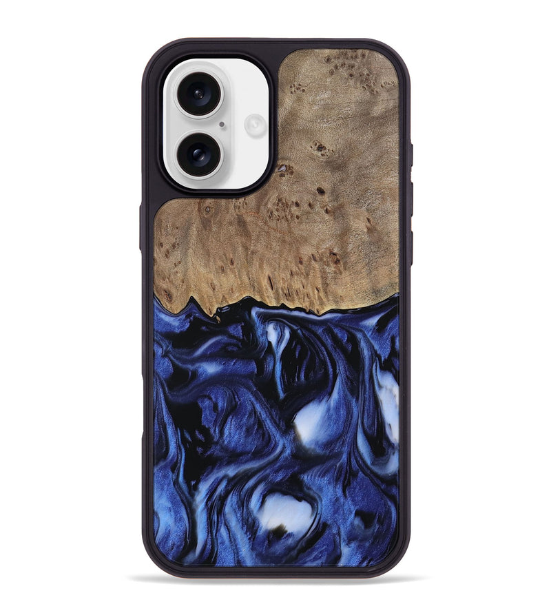 iPhone 16 Plus Wood Phone Case - Lindsy (Blue, 742276)