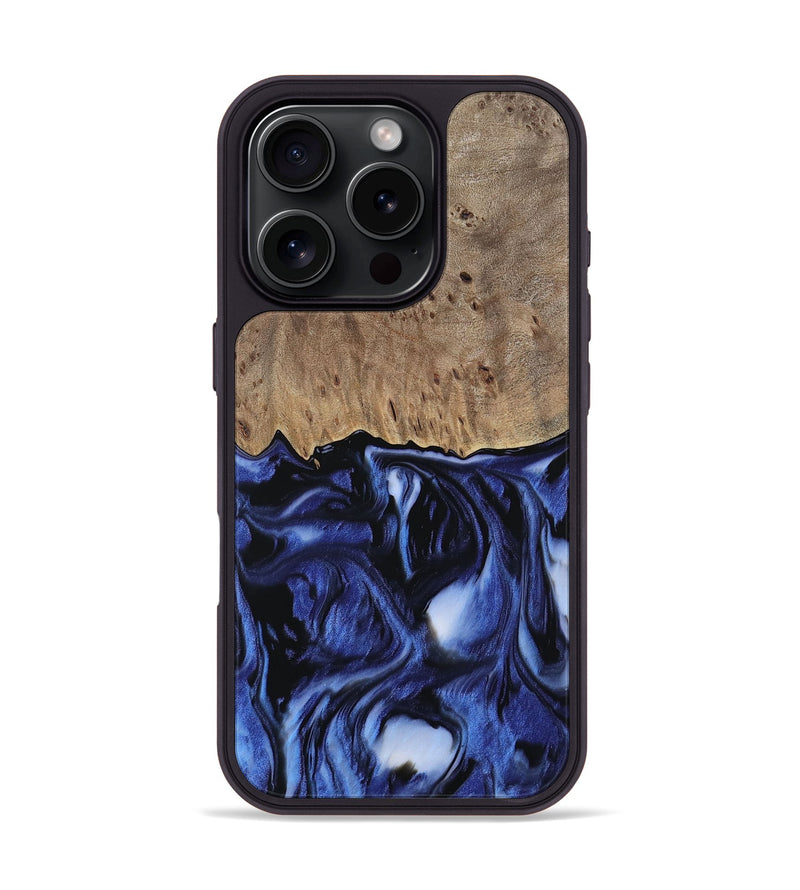 iPhone 16 Pro Wood Phone Case - Lindsy (Blue, 742276)