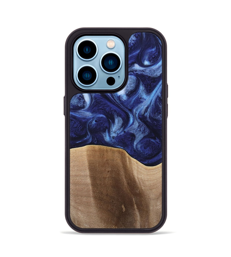 iPhone 14 Pro Wood Phone Case - Colter (Blue, 742279)