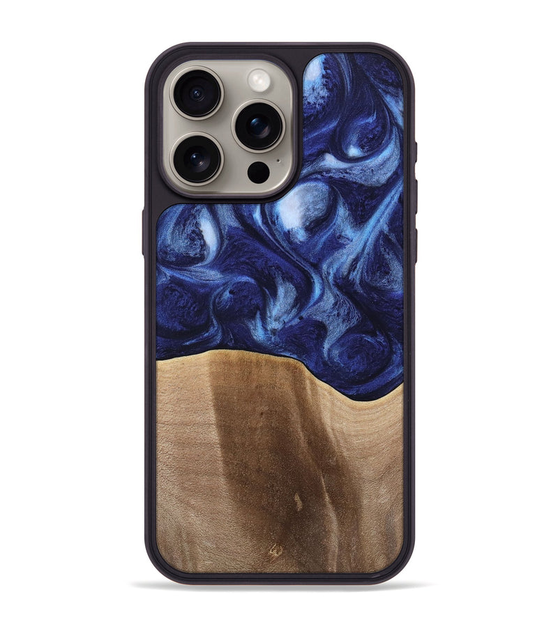 iPhone 15 Pro Max Wood Phone Case - Colter (Blue, 742279)