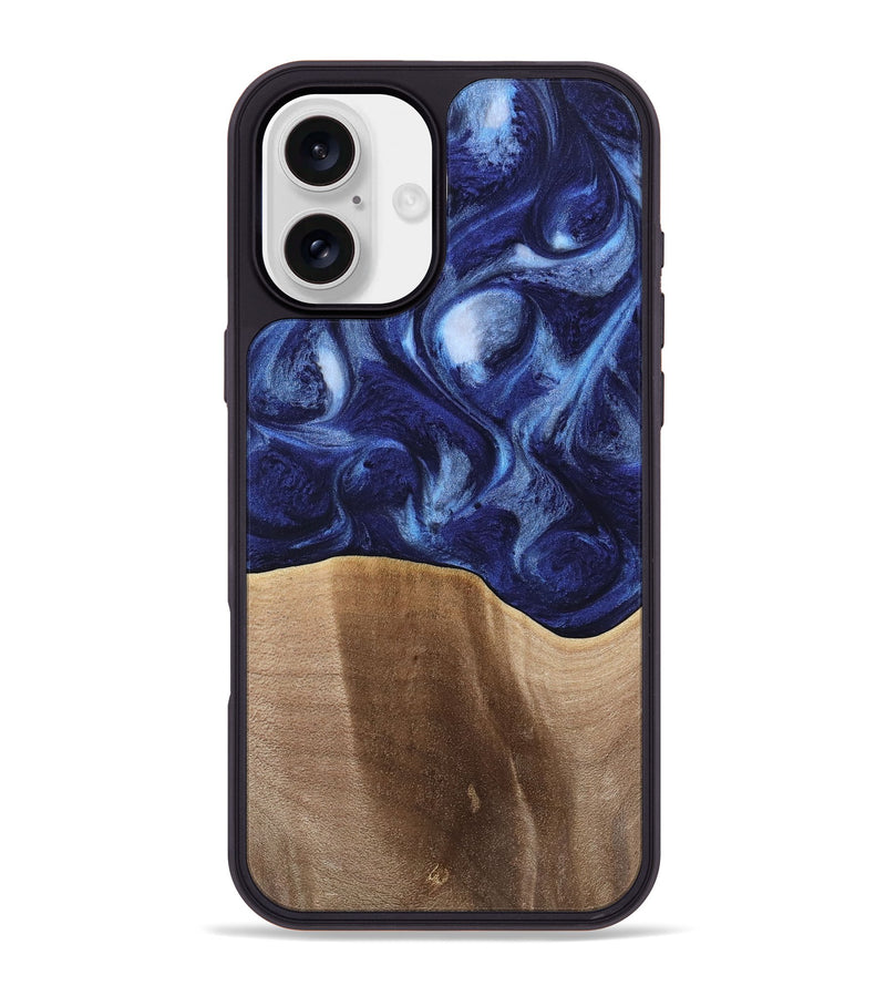 iPhone 16 Plus Wood Phone Case - Colter (Blue, 742279)