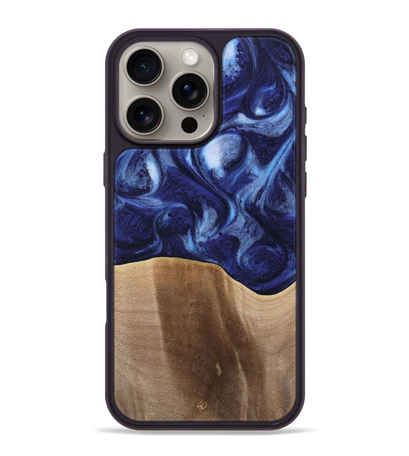 iPhone 16 Pro Max Wood Phone Case - Colter (Blue, 742279)