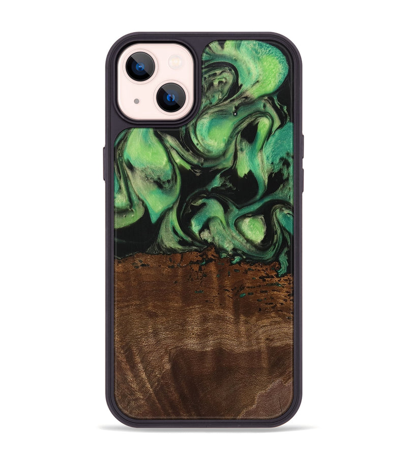 iPhone 14 Plus Wood Phone Case - Canute (Green, 742284)