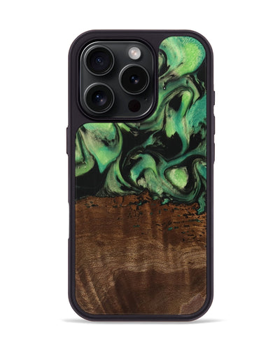 iPhone 16 Pro Wood Phone Case - Canute (Green, 742284)