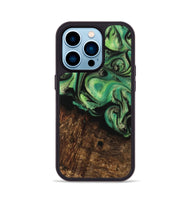 iPhone 14 Pro Wood Phone Case - Edsel (Green, 742285)