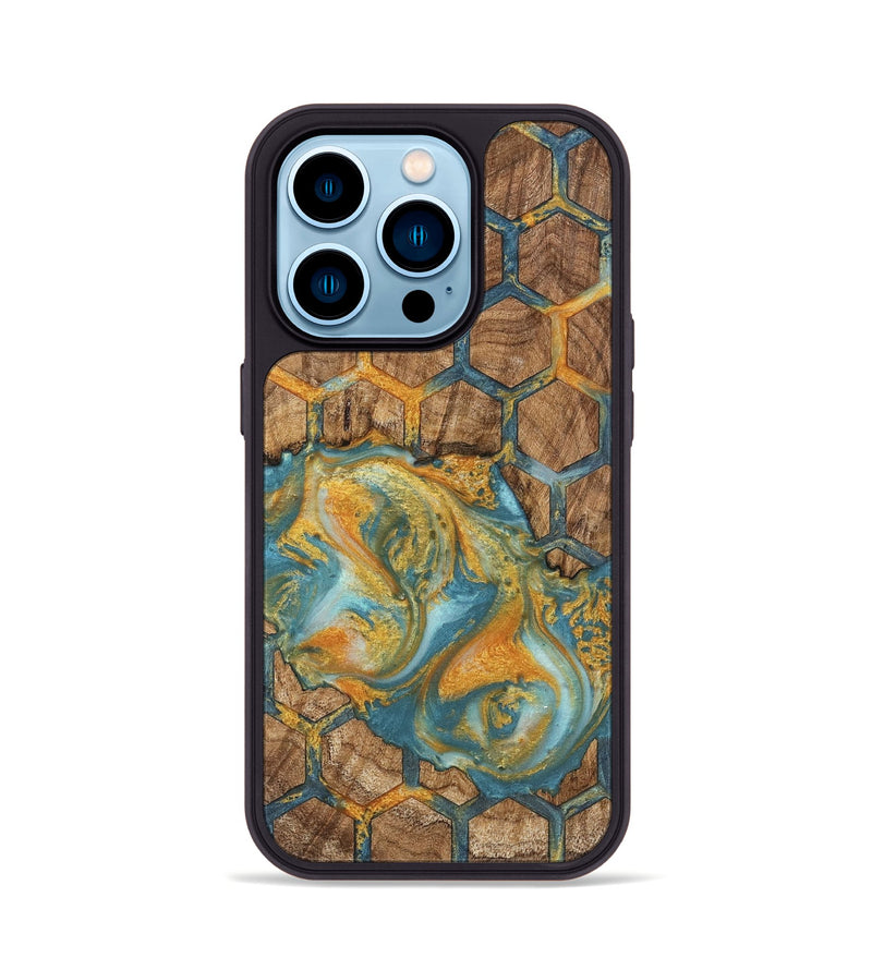 iPhone 14 Pro Wood Phone Case - Tsugio (Pattern, 742286)