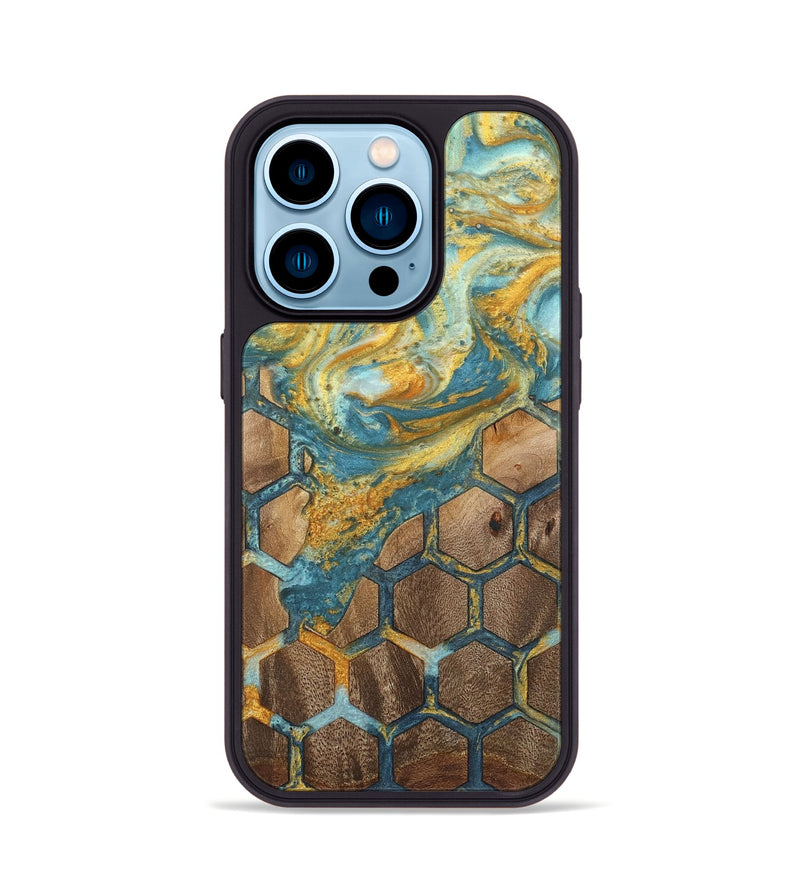 iPhone 14 Pro Wood Phone Case - Farica (Pattern, 742291)