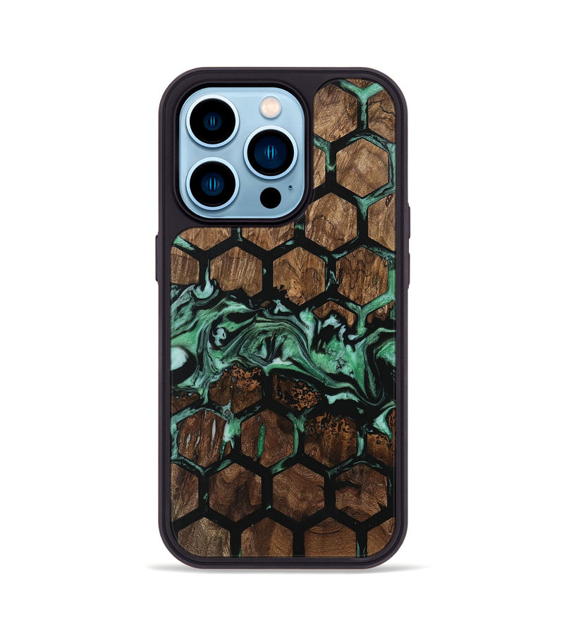 iPhone 14 Pro Wood Phone Case - Adeline (Pattern, 742300)