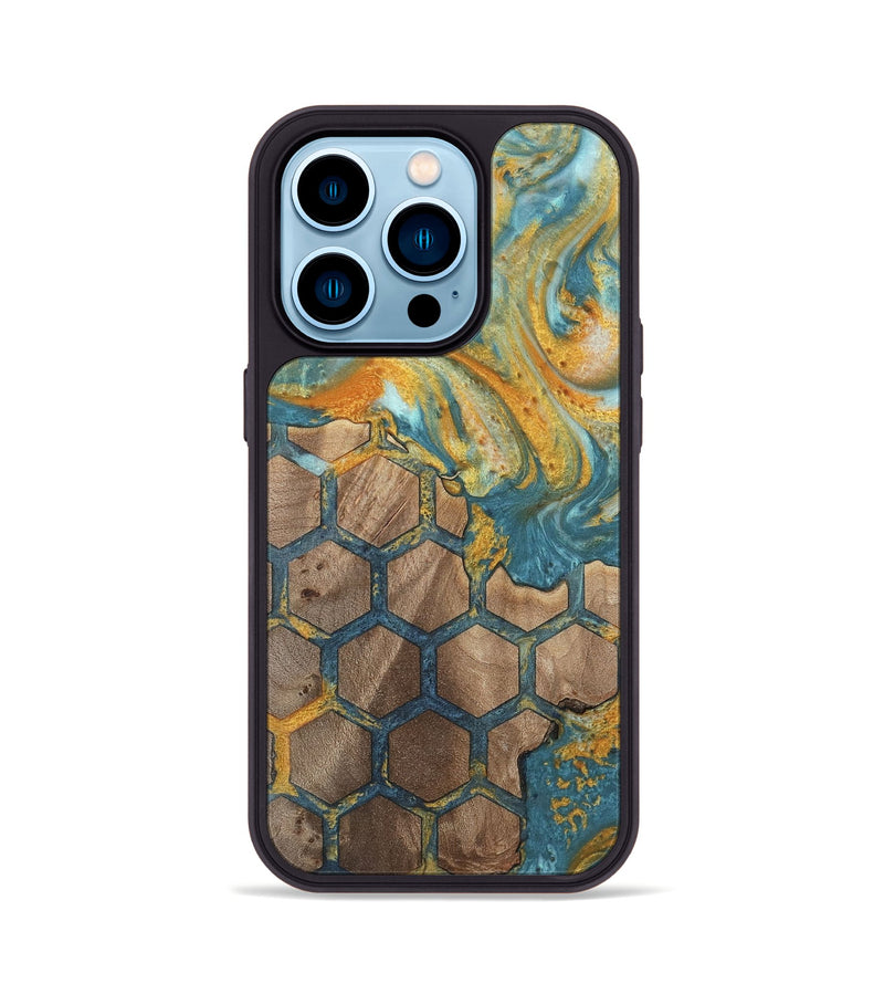 iPhone 14 Pro Wood Phone Case - Adeniyi (Pattern, 742301)