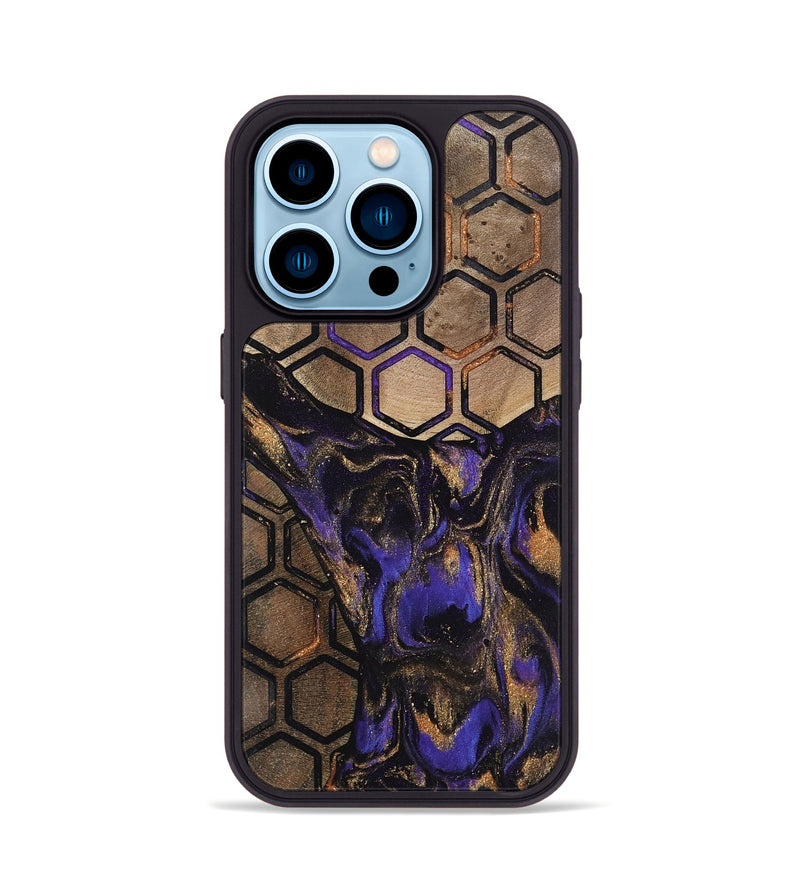 iPhone 14 Pro Wood Phone Case - Savilla (Pattern, 742303)