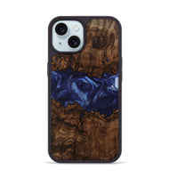 iPhone 15 Wood Phone Case - Donte (Blue, 742324)