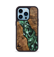 iPhone 14 Pro Wood Phone Case - Harden (Green, 742325)