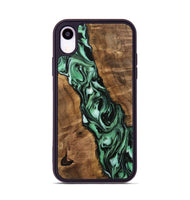 iPhone Xr Wood Phone Case - Harden (Green, 742325)