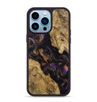 iPhone 14 Pro Max Wood Phone Case - Rosalee (Purple, 742326)