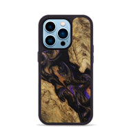 iPhone 14 Pro Wood Phone Case - Rosalee (Purple, 742326)