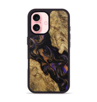 iPhone 16 Wood Phone Case - Rosalee (Purple, 742326)