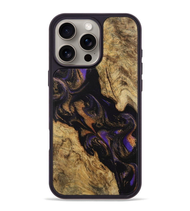 iPhone 16 Pro Max Wood Phone Case - Rosalee (Purple, 742326)