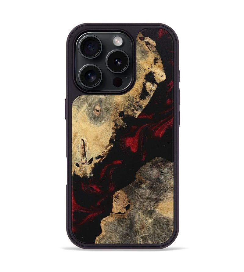 iPhone 16 Pro Wood Phone Case - Karren (Red, 742330)