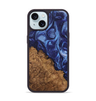 iPhone 15 Wood Phone Case - Arleth (Blue, 742334)