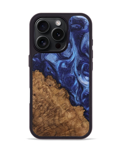 iPhone 16 Pro Wood Phone Case - Arleth (Blue, 742334)