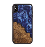 iPhone Xs Max Wood Phone Case - Arleth (Blue, 742334)