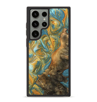 Galaxy S23 Ultra Wood Phone Case - Sean (Teal & Gold, 742338)