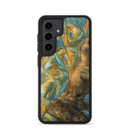 Galaxy S24 Wood Phone Case - Sean (Teal & Gold, 742338)