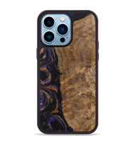 iPhone 14 Pro Max Wood Phone Case - Etas (Purple, 742340)