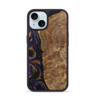 iPhone 15 Wood Phone Case - Etas (Purple, 742340)