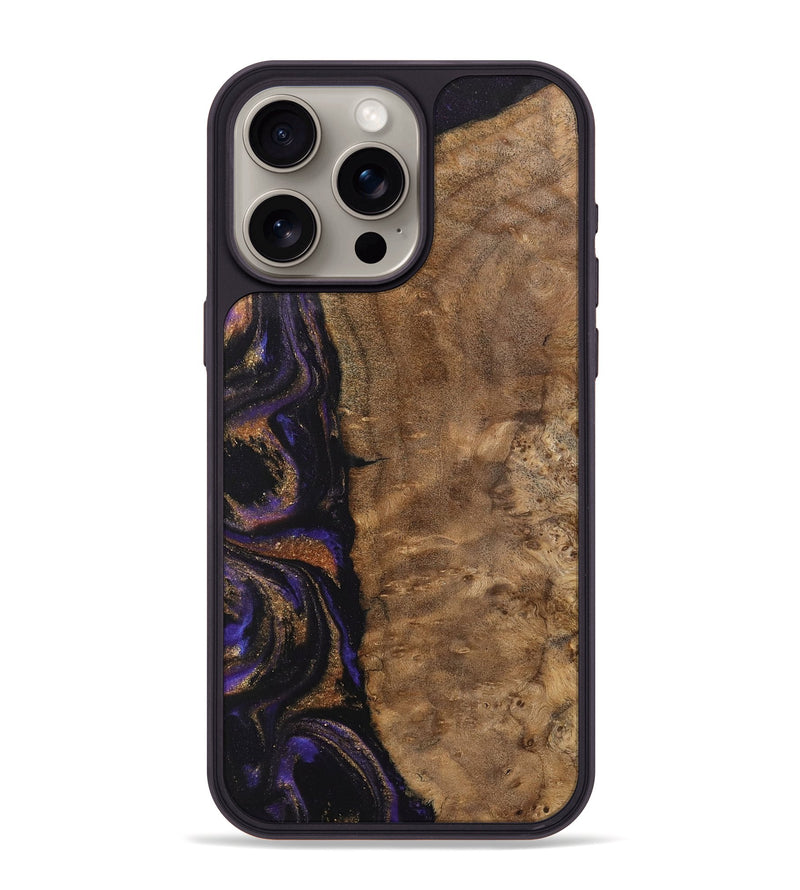 iPhone 15 Pro Max Wood Phone Case - Etas (Purple, 742340)