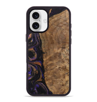 iPhone 16 Plus Wood Phone Case - Etas (Purple, 742340)