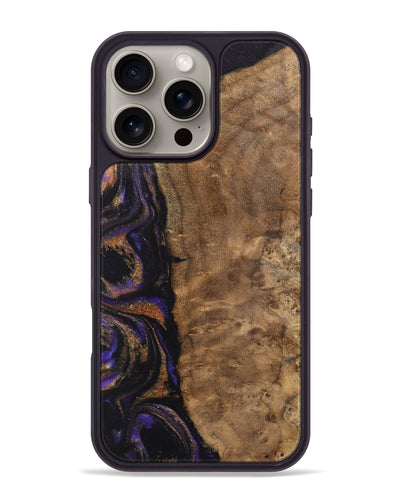 iPhone 16 Pro Max Wood Phone Case - Etas (Purple, 742340)