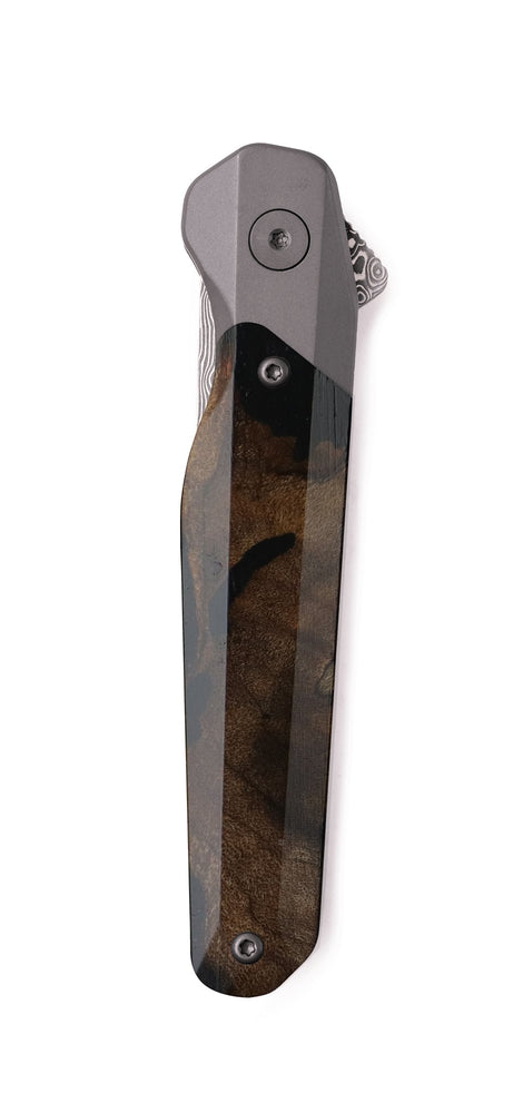 Live Edge ResinArt Pocket Knife - Eula (Wood Burl, 742360)