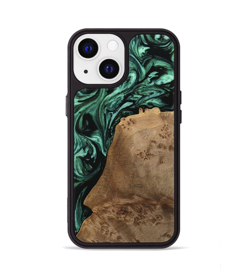 iPhone 13 Wood Phone Case - Raouf (Green, 742377)