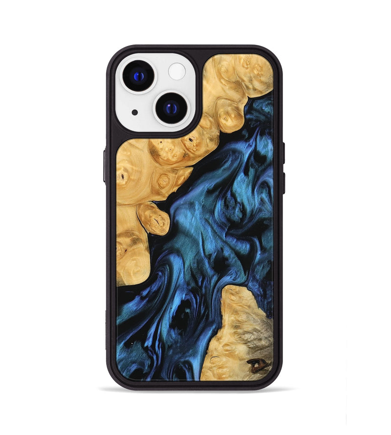 iPhone 13 Wood Phone Case - Maso (Blue, 742378)