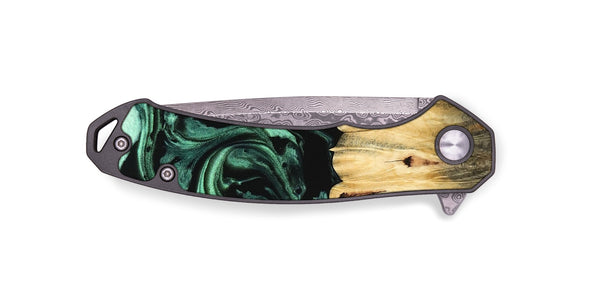 EDC Wood Pocket Knife - Diann (Green, 742379)