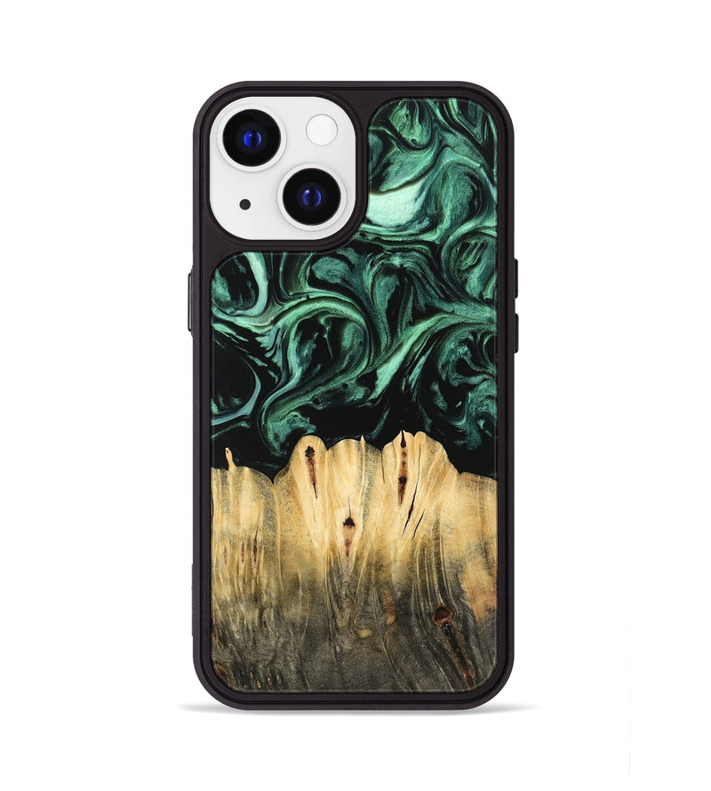 iPhone 13 Wood Phone Case - Diann (Green, 742379)