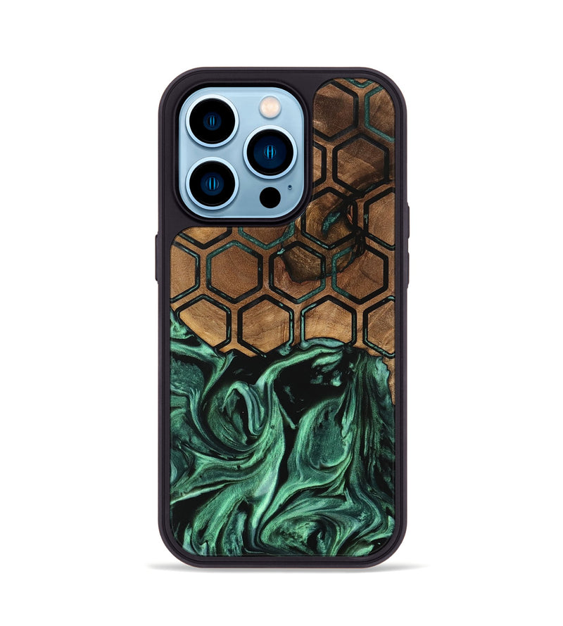 iPhone 14 Pro Wood Phone Case - Masood (Pattern, 742387)