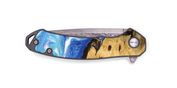 EDC Wood Pocket Knife - Wilda (Blue, 742391)