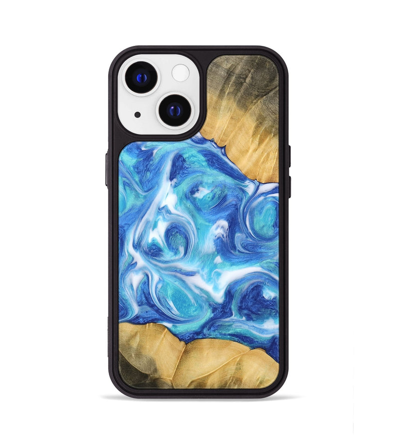 iPhone 13 Wood Phone Case - Pallie (Blue, 742392)