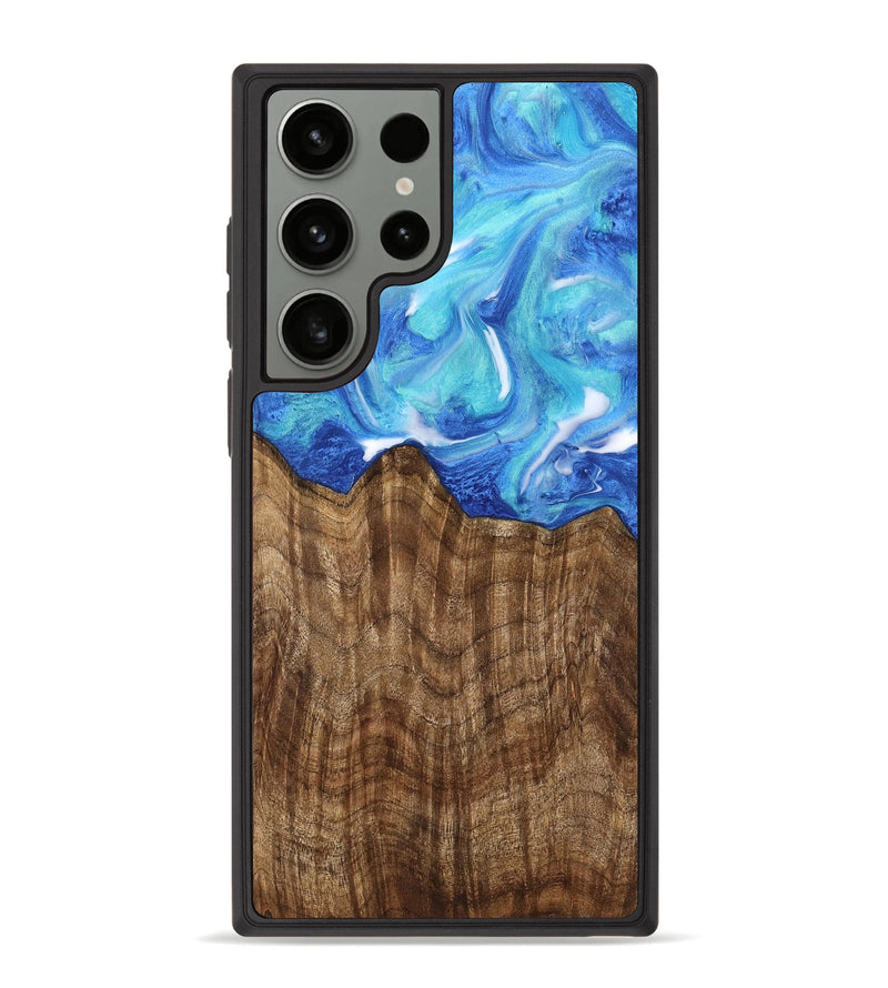 Galaxy S23 Ultra Wood Phone Case - Lian (Blue, 742393)