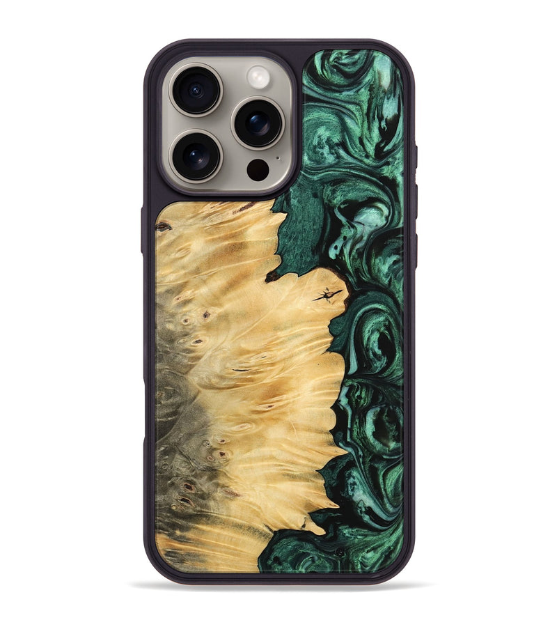 iPhone 16 Pro Max Wood Phone Case - Sika (Green, 742417)