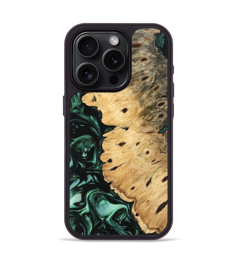 iPhone 15 Pro Wood Phone Case - Jemmy (Green, 742418)