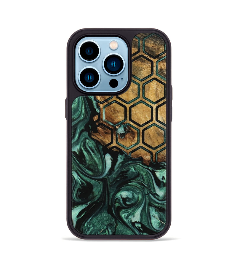 iPhone 14 Pro Wood Phone Case - Alverta (Pattern, 742425)