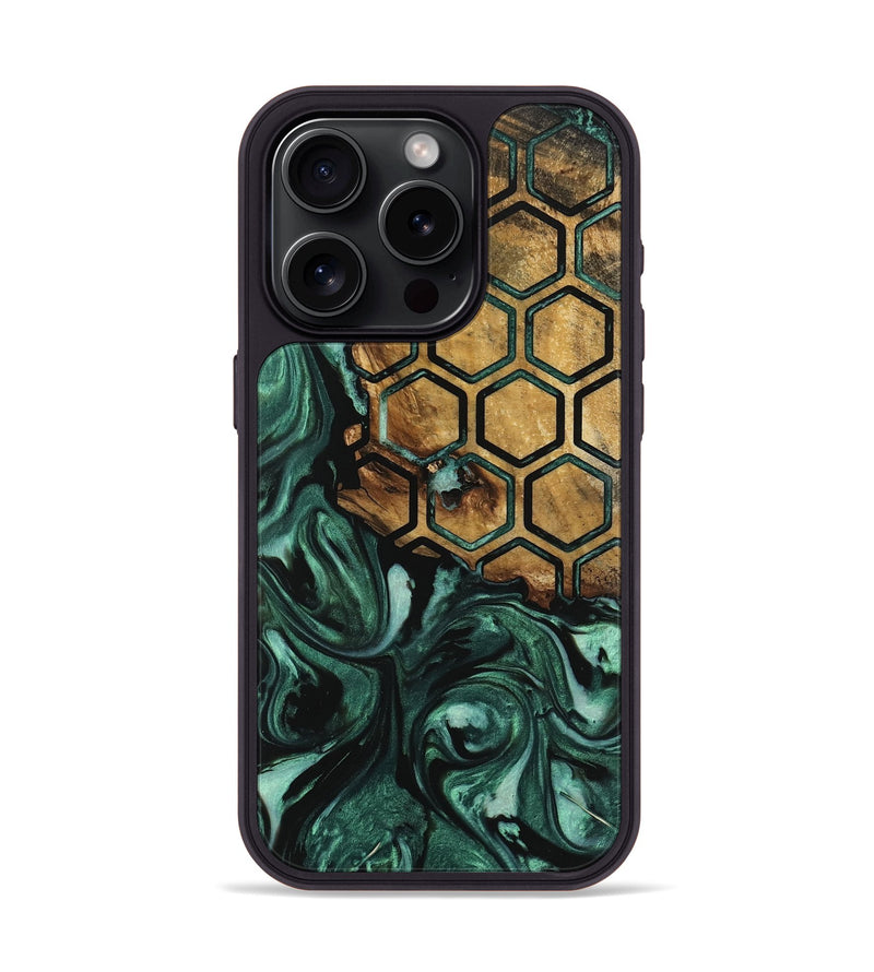 iPhone 15 Pro Wood Phone Case - Alverta (Pattern, 742425)