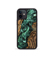 iPhone 12 mini Wood Phone Case - Harriet (Green, 742430)