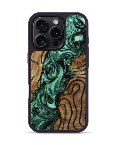 iPhone 16 Pro Wood Phone Case - Harriet (Green, 742430)